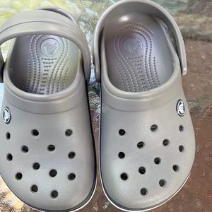 Grey boy crocs. Size 1. Excellent condition.